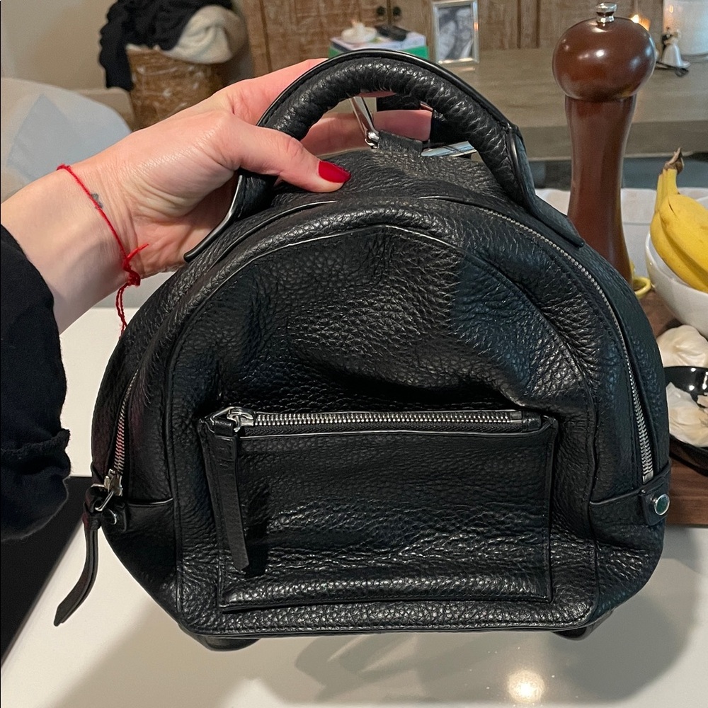 & Other Stories Black Leather Backpack